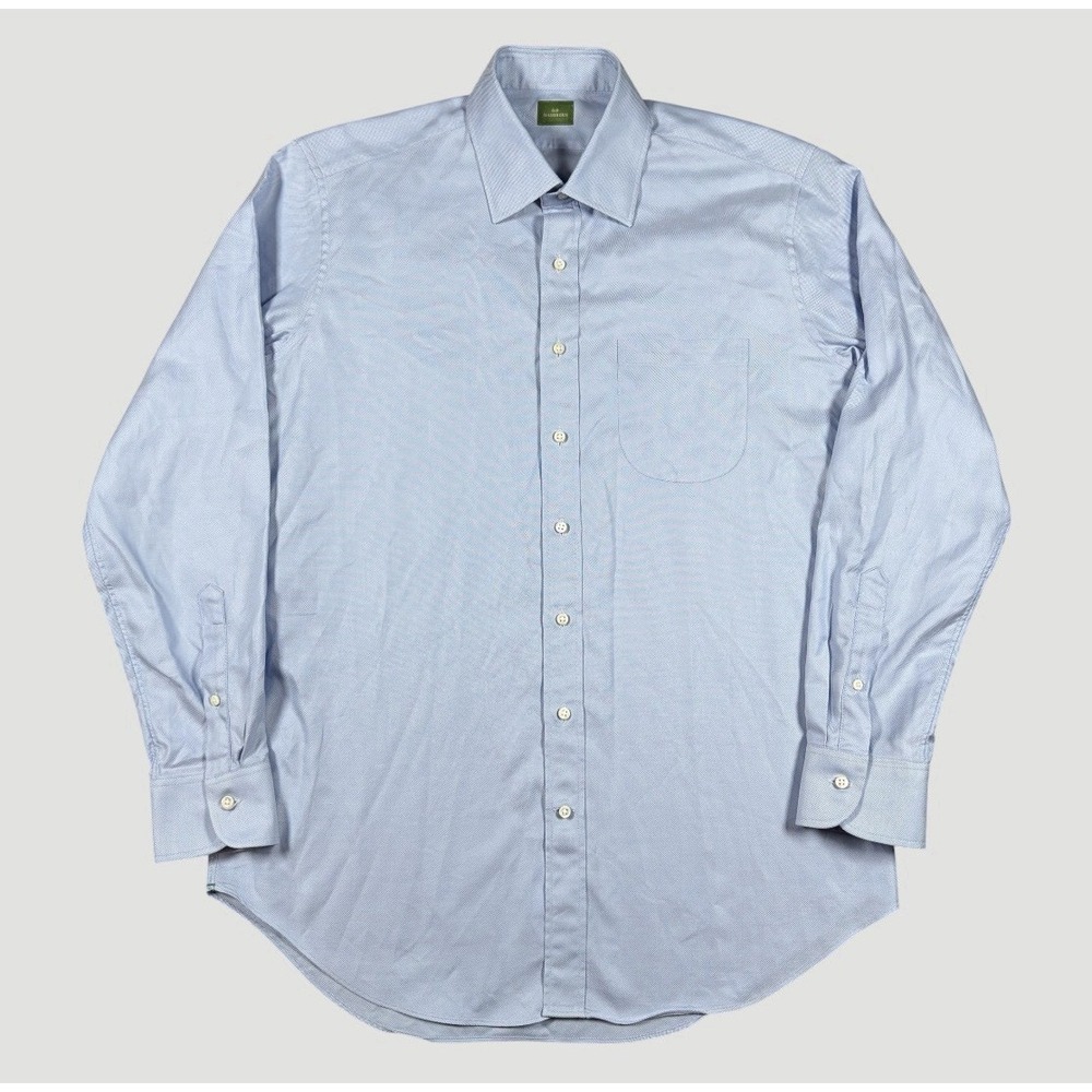 Sid Mashburn Mens Quiet Luxury Blue Oxford Button Down Cotton Dress Shirt